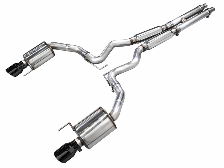 AWE 2024 Ford Mustang GT Fastback S650 RWD Touring Catback Exhaust w/ Dual Diamond Black Tips - 3015-33650