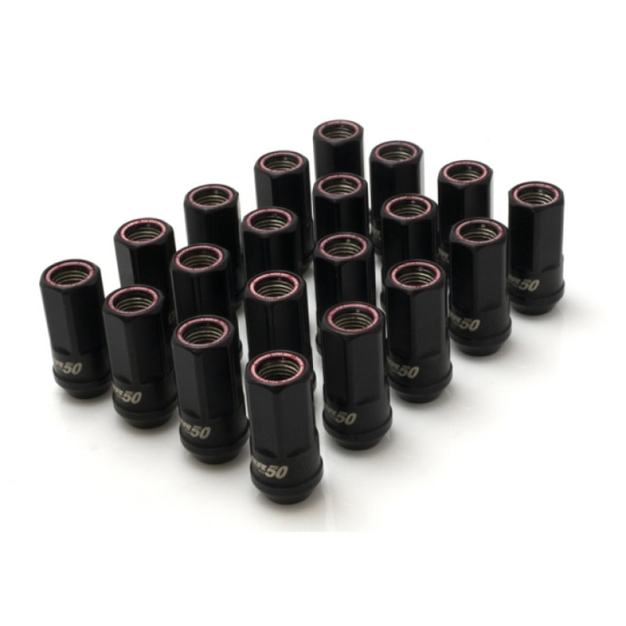 Wheel Mate Muteki HR50 Open End Lug Nuts - Black w/ Red Ring 14x1.50 - HR5007BR User 1
