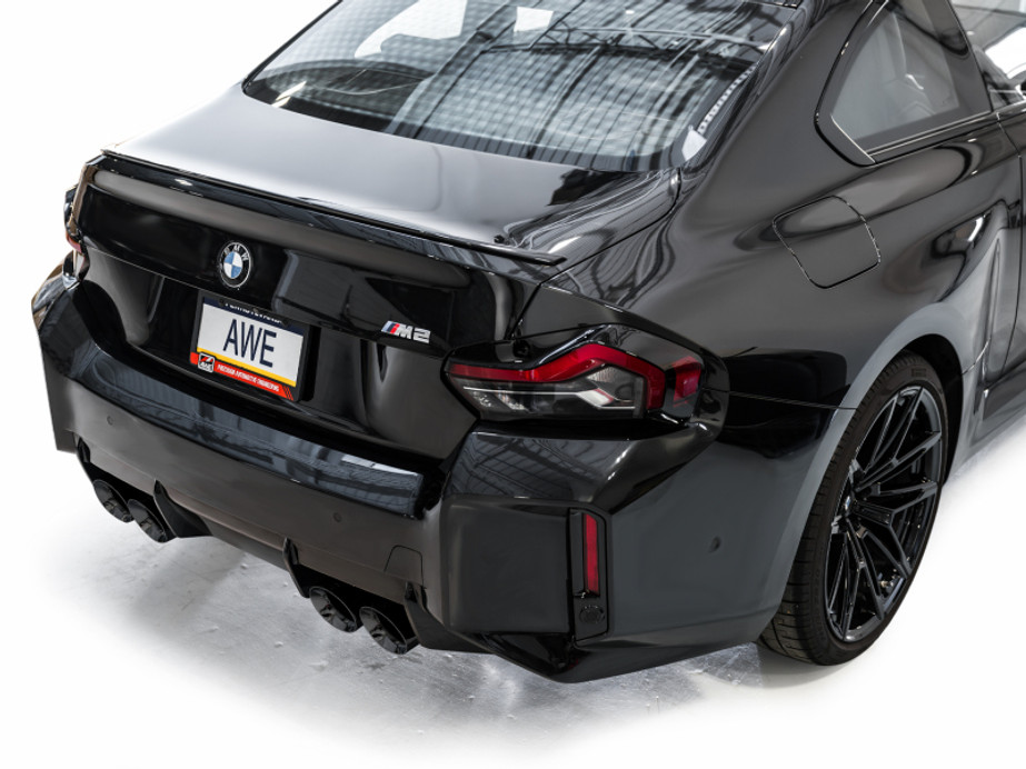 AWE Tuning 23-24 BMW G87 M2 Track Edition Exhaust - Diamond Black Tips - 3020-43487 Photo - Mounted