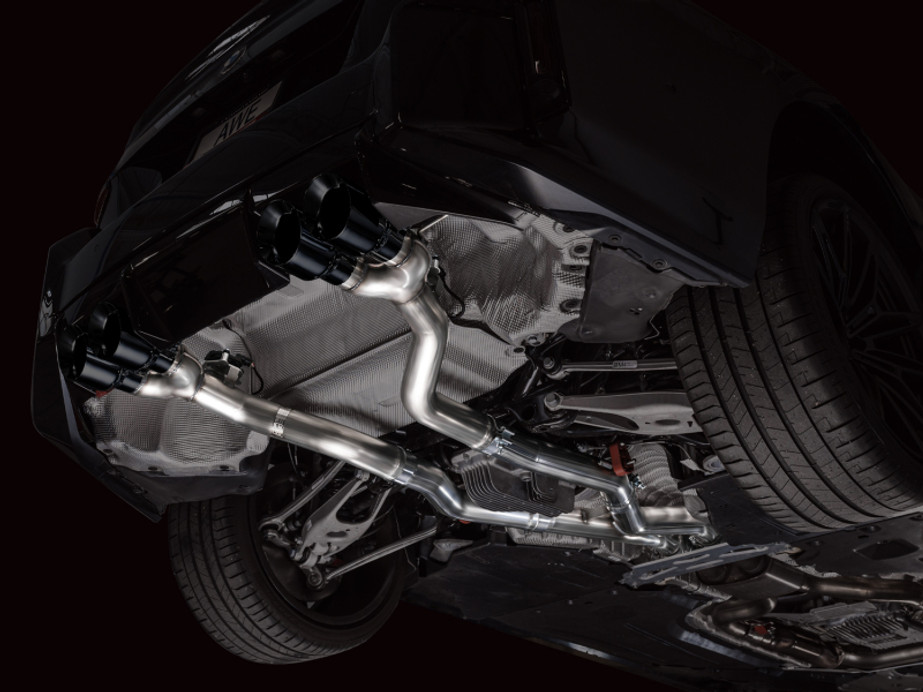 AWE Tuning 23-24 BMW G87 M2 Track Edition Exhaust - Diamond Black Tips - 3020-43487 Photo - Mounted