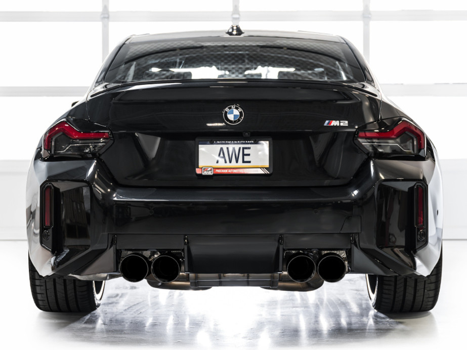 AWE Tuning 23-24 BMW G87 M2 Track Edition Exhaust - Diamond Black Tips - 3020-43487 Photo - Mounted