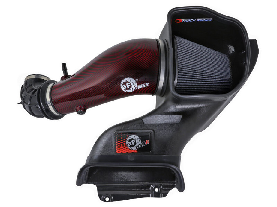 aFe 23-24 Ford F150 Raptor R V8 5.2L Supercharged Red Carbon Track Series Air Intake w/ P5R Filter - 57-10030KR Photo - Unmounted