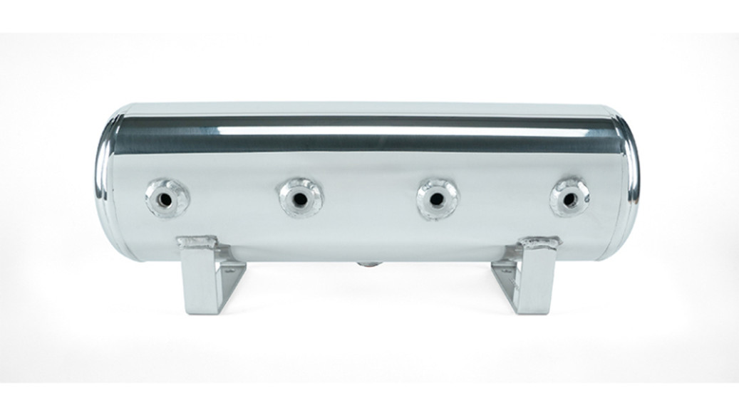 Air Lift 2.5 Gal. Polished Tank w/ Viair 444c Chrome Compressor (Incl. Fittings & Mounting Hardware) - 27801 Photo - Close Up