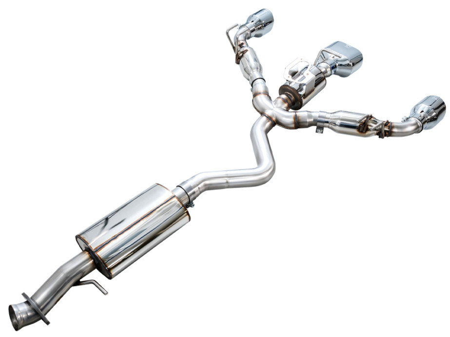 AWE 23-24 Toyota GR Corolla Touring Edition Catback Exhaust - Chrome Silver Tips - 3015-52472 Photo - out of package