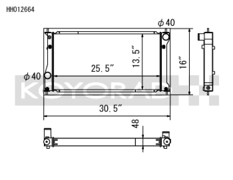 Koyo 2022+ Toyota GR86 and Subaru BRZ Competition All-Aluminum Radiator - HH012664
