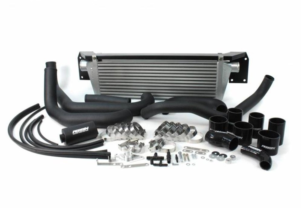 Perrin 08+ WRX FMIC Black Boost Tubes w/ Black Silicone - PSP-ITR-436-2BK/BK Photo - Primary