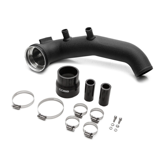 COBB Tuning BMW N54 Intercooler Charge Pipe - Wrinkle Black - 7B1212