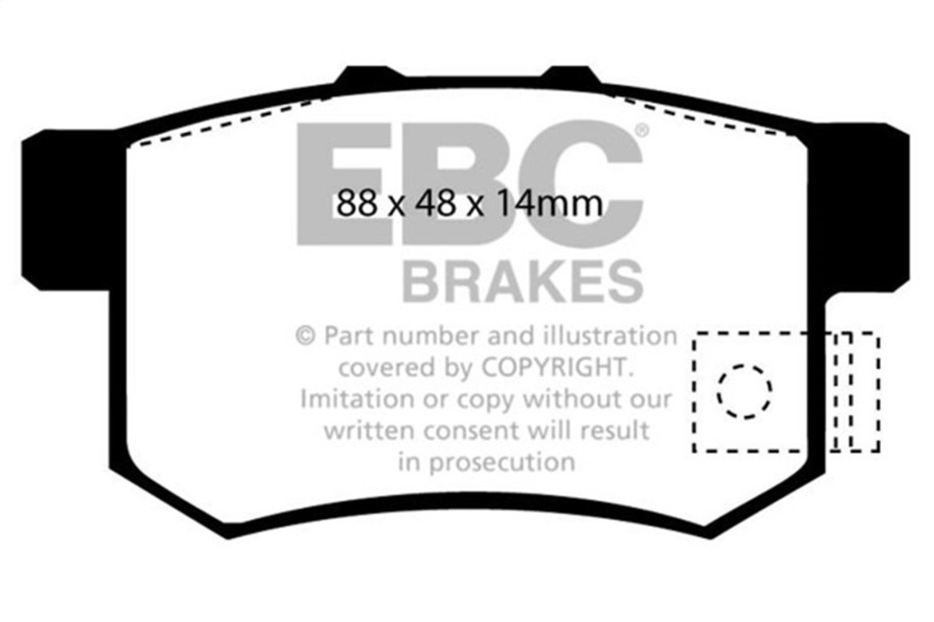 EBC 01-03 Acura CL 3.2 Yellowstuff Rear Brake Pads - DP4781/2R