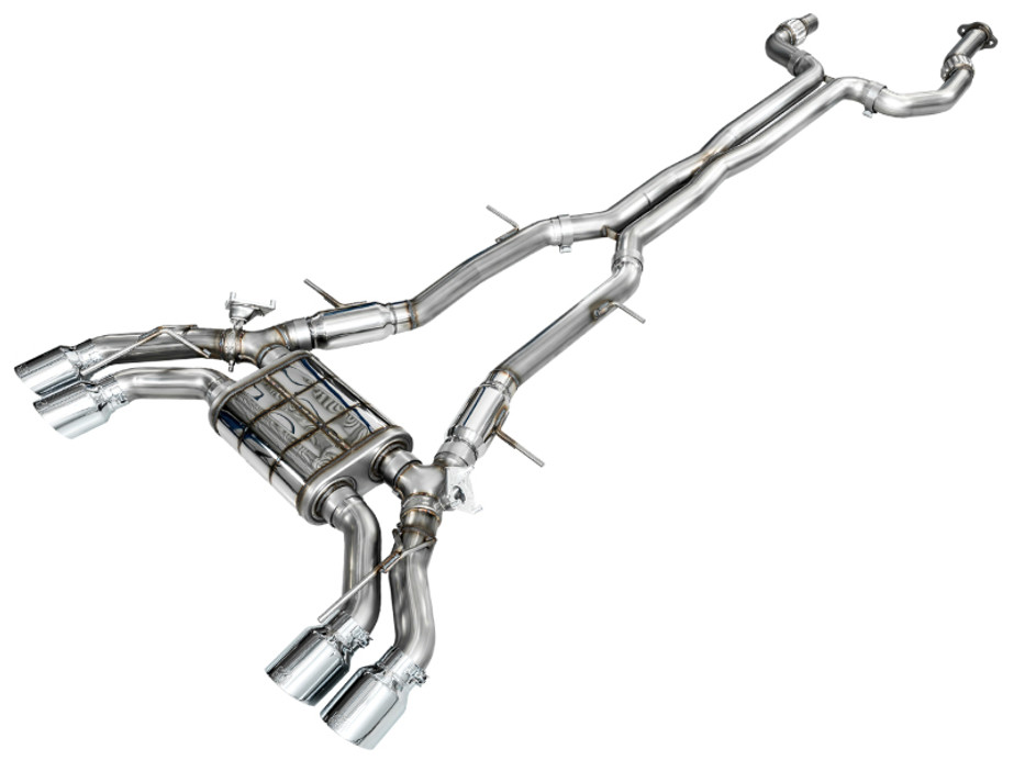AWE Tuning 2021+ Cadillac CT4-V Blackwing SwitchPath Exhaust - Chrome Silver Tips - 3025-42436 Photo - Primary