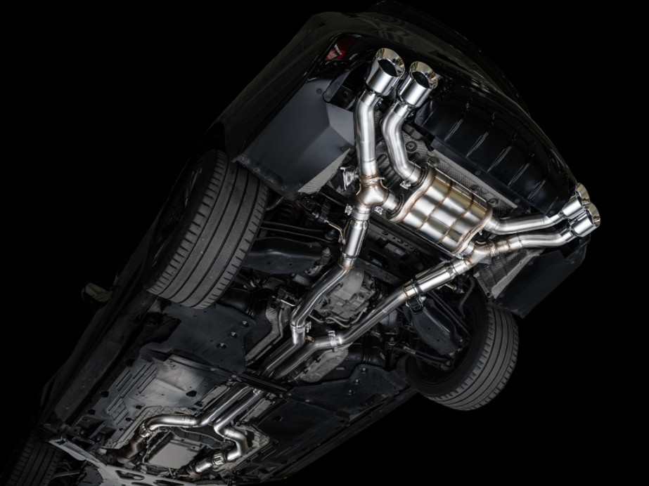 AWE Tuning 2021+ Cadillac CT4-V Blackwing SwitchPath Exhaust - Chrome Silver Tips - 3025-42436 Photo - Mounted