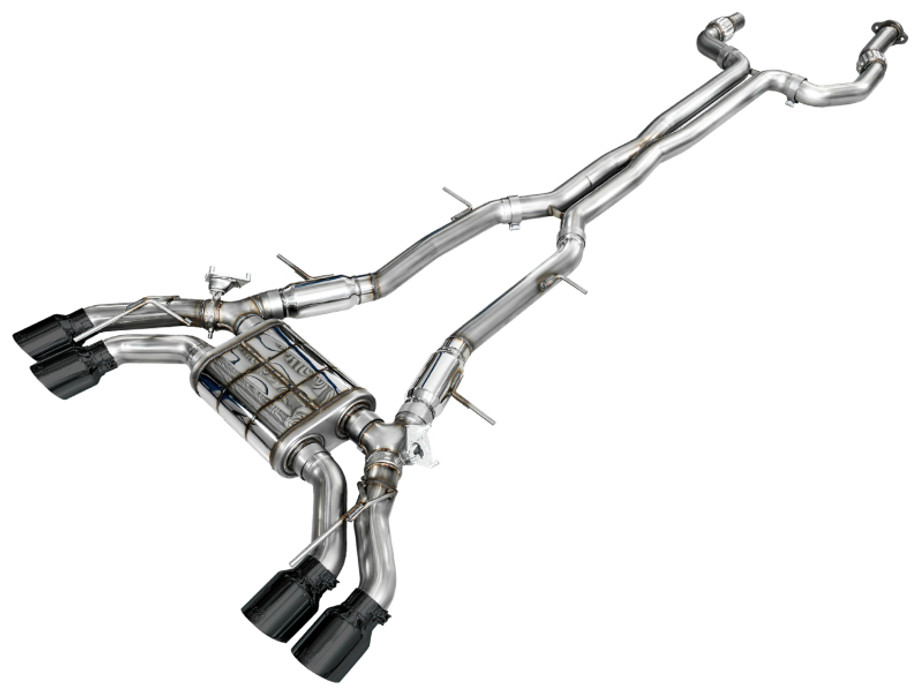 AWE Tuning 2021+ Cadillac CT4-V Blackwing SwitchPath Exhaust - Diamond Black Tips - 3025-43436 Photo - Primary