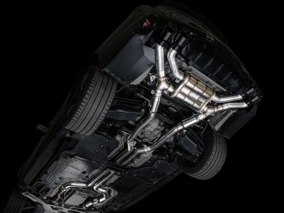 AWE Tuning 2021+ Cadillac CT4-V Blackwing SwitchPath Exhaust - Diamond Black Tips - 3025-43436 Photo - Mounted
