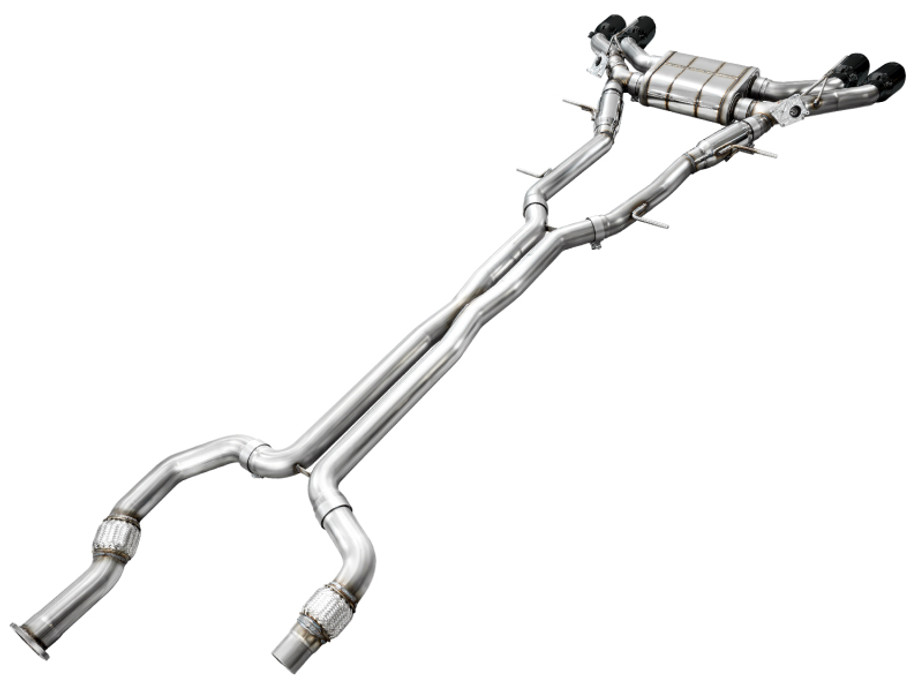 AWE Tuning 2021+ Cadillac CT4-V Blackwing SwitchPath Exhaust - Diamond Black Tips - 3025-43436 Photo - out of package