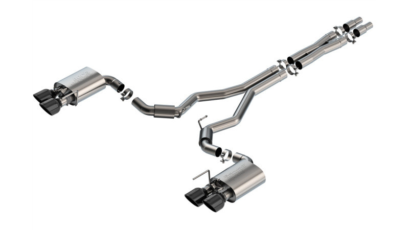 Borla 2024 Ford Mustang Dark Horse 5.0L V8 w/Active Exhaust S-Type Cat-Back Exhaust System - BC Tips - 140964BC