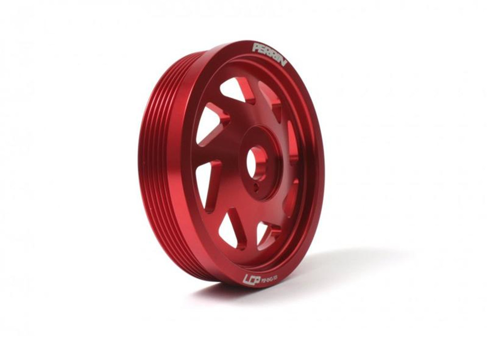 PERRIN 15-18 Subaru WRX / 13-20 BRZ / 14-18 FXT / 13-16 Crosstrek Lightened Crank Pulley - Red - PSP-ENG-101RD Photo - Primary PERRIN 15-18 Subaru WRX / 13-20 BRZ / 14-18 FXT / 13-16 Crosstrek Lightened Crank Pulley - Red - PSP-ENG-101RD Photo - Primary
