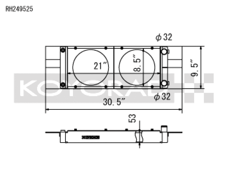 Koyo Honda Universal Pocket Radiator - RH249525 Photo - Primary