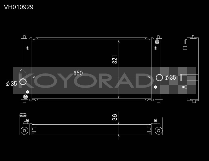 Koyo 00-05 Toyota MR2 Spyder 1.8L I4 MT (Manual Transmission) All-Aluminum Radiator - VH010929
