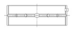 ACL Nissan VG30DETT 3.0L-V6 0.25 Oversized High Performance Main Bearing Set - 4M2737H-.25 Technical Drawing