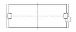 ACL Toyota 4AGE/4AGZE (1.6L) 0.025 Oversized High Performance Main Bearing Set - 5M1695H-.025 Technical Drawing