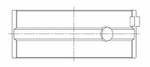 ACL Toyota 4AGE/4AGZE (1.6L) 0.025 Oversized High Performance Main Bearing Set - 5M1695H-.025 Technical Drawing