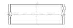 ACL Mitsubishi 4G93 1834CC Standard Size High Performance Main Bearing Set - 5M8037H-STD Technical Drawing