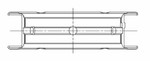 ACL Subaru EJ20/EJ22/EJ25 (For Thrust in #5 Position) 0.025mm Oversized High Performance Main Bearin - 5M8309H-.025 Technical Drawing