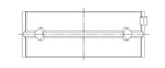 ACL Mitsubishi 4G63/4G64 6 Bolt 1st Gen DSM 0.25mm Oversized High Performance Main Bearing Set - 5M1144H-.25 Technical Drawing