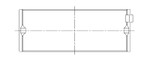 ACL Mitsubishi 4G63/4G64 6 Bolt 1st Gen DSM 0.25mm Oversized High Performance Main Bearing Set - 5M1144H-.25 Technical Drawing