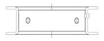 ACL Mitsubishi 4G63/4G64 6 Bolt 1st Gen DSM 0.25mm Oversized High Performance Main Bearing Set - 5M1144H-.25 Technical Drawing