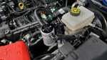 J&L 2021.5-2022 Ford Bronco 2.3L EcoBoost Oil Separator 3.0 Passenger Side - Clear Anodized - 3075P-C Photo - Mounted