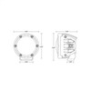 Rigid Industries 360-Series 4in SAE Fog w/ Amber PRO Lens - White (Pair) - 36123 Technical Drawing