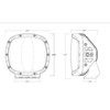 Rigid Industries Light Cover for Adapt XP Amber PRO - 300433 Technical Drawing