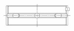 ACL Nissan VQ35DE 3.5L-V6 0.025 Oversized High Performance Main Bearing Set - 4M2633H-.025 Technical Drawing