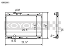 Koyo 12-15 Honda Civic SI 2.4L (MT) Radiator - KH082661 Photo - Primary
