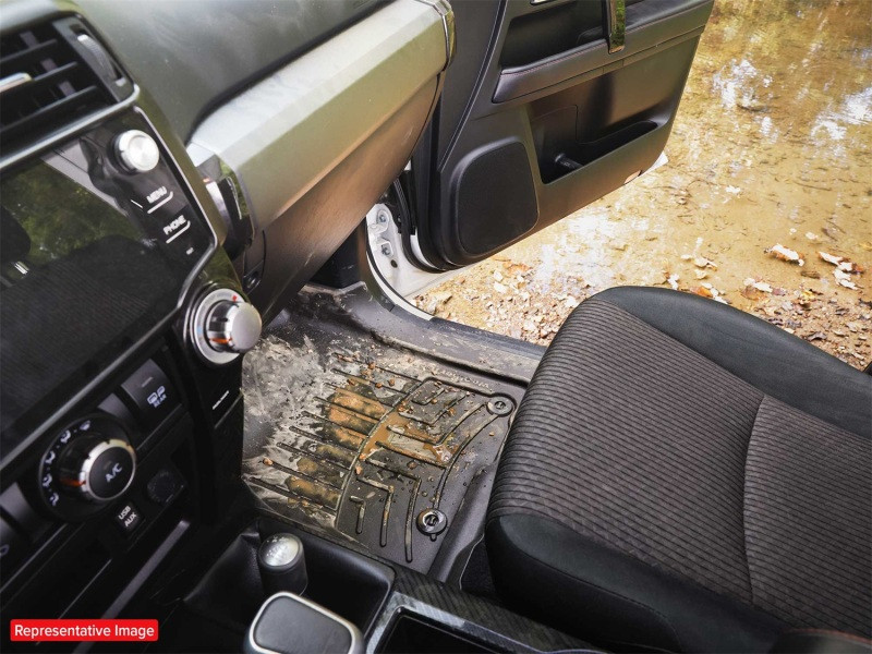 WeatherTech 22-25 Kia EV6 2nd Row Rear FloorLiner HP - Black - 4417232IM Photo - Mounted