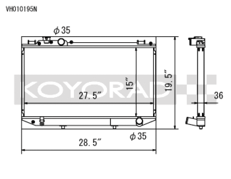 Koyo 89-92 Toyota Cressida 3.0L I6 Manual Only - VH010195N Photo - Primary