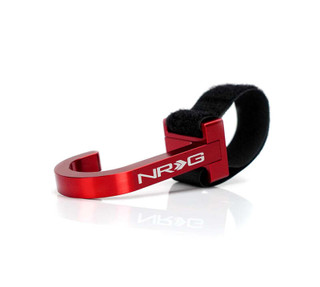 NRG Steering Wheel Hook CNC Aluminum w/ Laser Logo - Red - STR-100RD Photo - Close Up