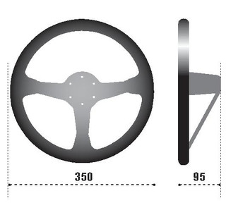 Sparco Steering Wheel 325 Suede Black - 015R325CSN Photo - Primary