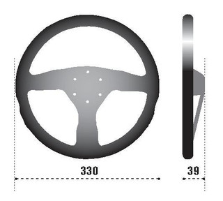 Sparco Steering Wheel 383 Suede Black - 015R383PSN Photo - Primary