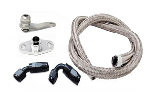 Torque Solution Subaru EJ w/ Garrett GT/GTX -10AN Turbo Oil Return Line Kit - TS-SU-486K-G Photo - Primary