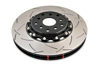 DBA 04-07 STi/2017 BRZ w/Perf. Pkg. 10 Hole Front Slotted 5000 Series 2/PC Rotor Assembled w/Blk Hat - DBA5654BLKS-10 Photo - Primary