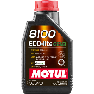 Motul 1L Synthetic Engine Oil 8100 Eco-Lite Gen3 5W30 - 111361 Photo - Primary