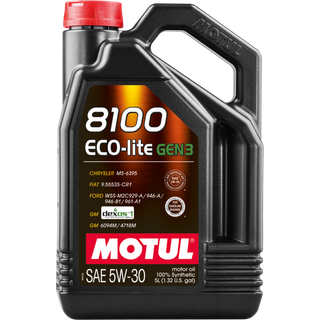 Motul 5L 8100 Eco-Lite Gen3 5W30 Full Synthetic Engine Oil - 111362 Photo - Primary
