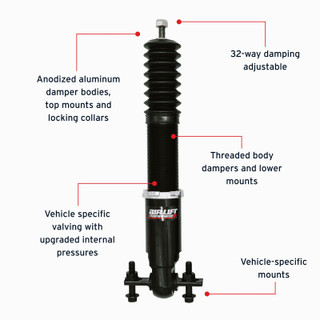 Air Lift Performance 15-23 Ford Mustang S550/24-25 S650 Air Suspension Rear Kit - 76507 Features and Benefits