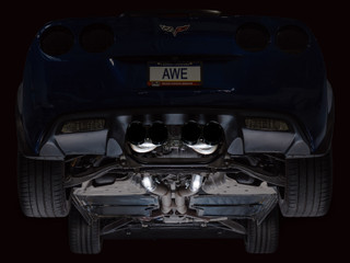 AWE Tuning C6 Chevrolet Corvette Z06/ZR1 Touring Edition Axle-back Exhaust w/ Diamond Black Tips - 3015-43606 Photo - Mounted