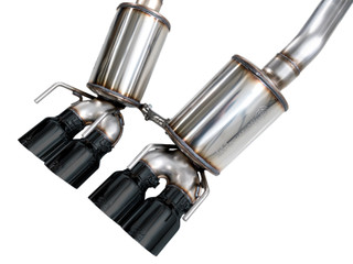 AWE Tuning 05-07 C6 Chevrolet Corvette 6.0L Touring Edition Axleback Exhaust w/ Diamond Black Tips - 3015-43660 Photo - out of package