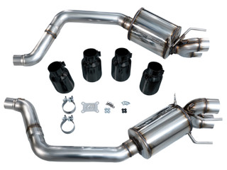 AWE Tuning 05-07 C6 Chevrolet Corvette 6.0L Touring Edition Axleback Exhaust w/ Diamond Black Tips - 3015-43660 Photo - out of package