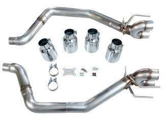 AWE Tuning 05-07 C6 Chevrolet Corvette 6.0L Track Edition Axleback Exhaust w/ Chrome Silver Tips - 3020-42660 Photo - out of package