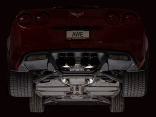AWE Tuning 09-13 Chevrolet Corvette 6.2L Track Edition Axle-back Exhaust w/ Diamond Black Tips - 3020-43662 Photo - Mounted