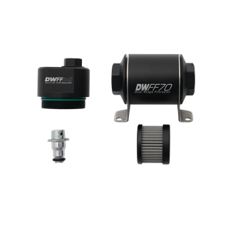 DeatschWerks DWFFR-X 70mm Billet Fuel Filter Regulator - 10 Micron - 8-FFR-070-010K Photo - Primary